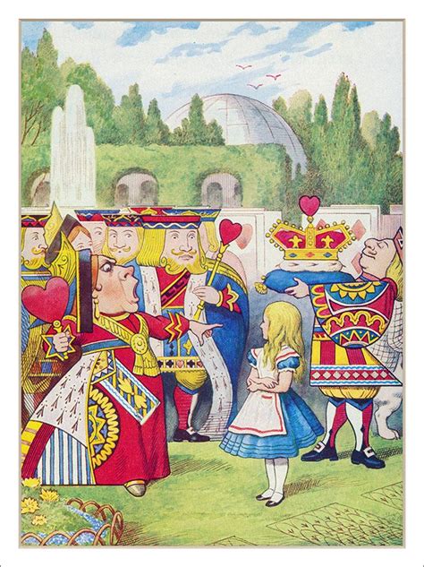 Alice In Wonderland The Queens Garden Art Print £799 Framed Print