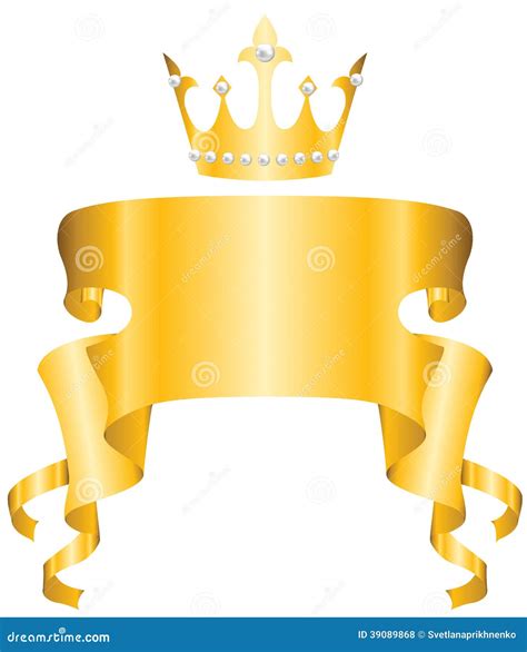 Crown And Ribbon Stock Vector Illustration Of Queen 39089868