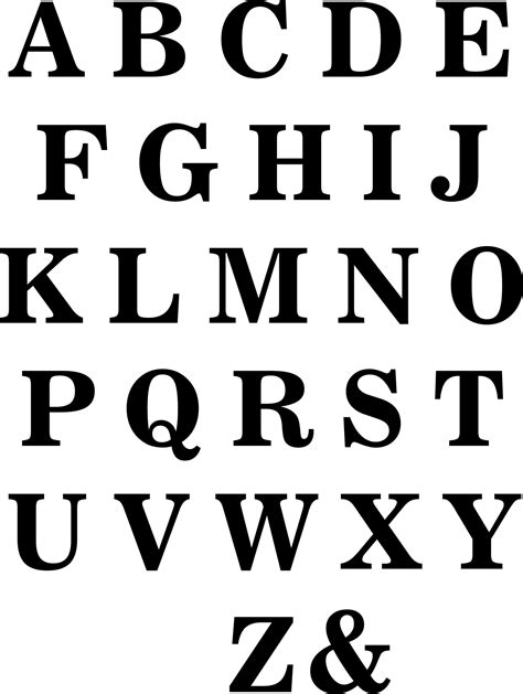 Large Letters Serif Font