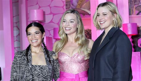 Margot Robbie Pops In Versace Dress Mules At Barbie Seoul Premiere