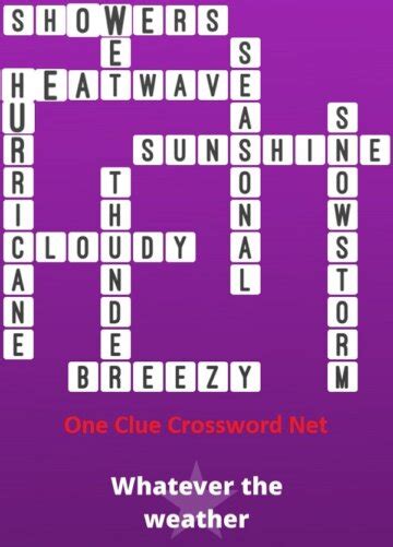 Whatever The Weather Bonus Puzzle Get Answers For One Clue Crossword Now