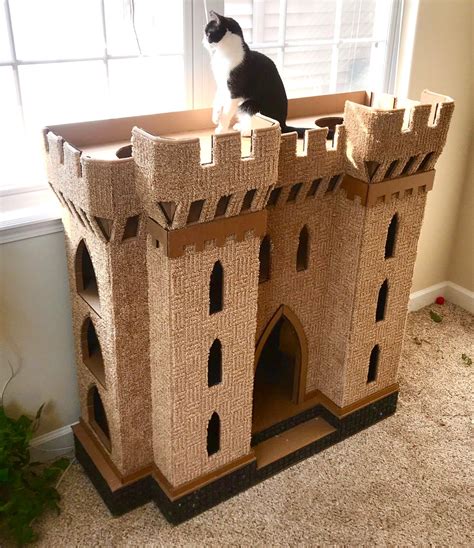 Diy Cat Castle Gothic Plans Cardboard Play House Pattern Files