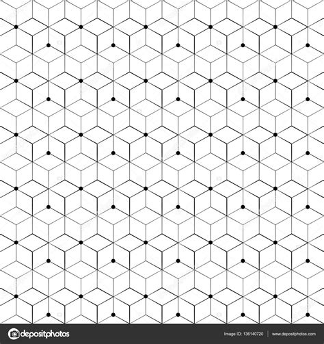 Grid Seamless Pattern Geometric Cube Star Effect Fashion Graphic