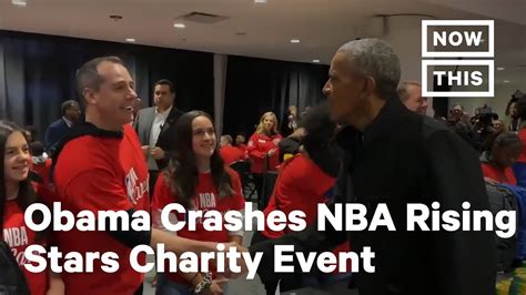 Obama Surprises Nba Rising Stars Charity Event Nowthis Youtube
