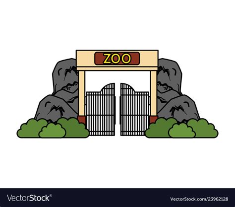 Entrance Facade Of Zoo Royalty Free Vector Image