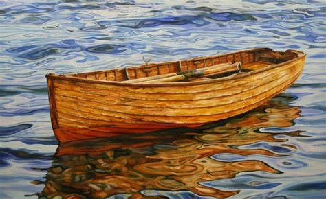 THE BOAT THAT I ROW Oil painting by Peter Goodhall | Photo to oil painting, Painting, Boat painting