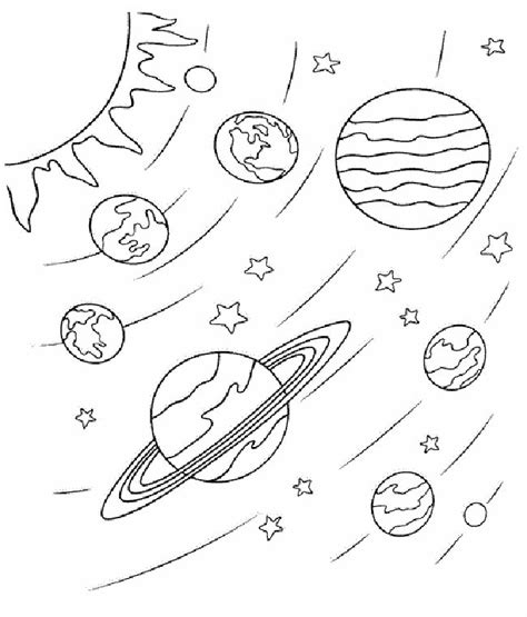 Desenhos Do Sistema Solar Para Imprimir E Colorir Pintar