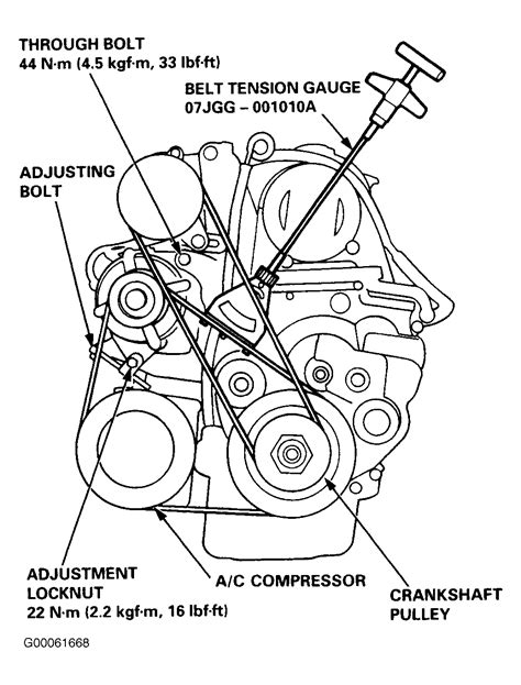 Honda Accord V6 Serpentine Belt Diagram