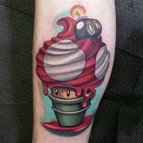 1up mushroom from super mario. Pin by Cjay Levine on Tattoo stuffs | Nintendo tattoo ...