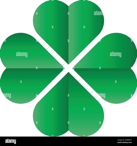 Shamrock Green Four Leaf Clover Icon Good Luck Theme Design Element