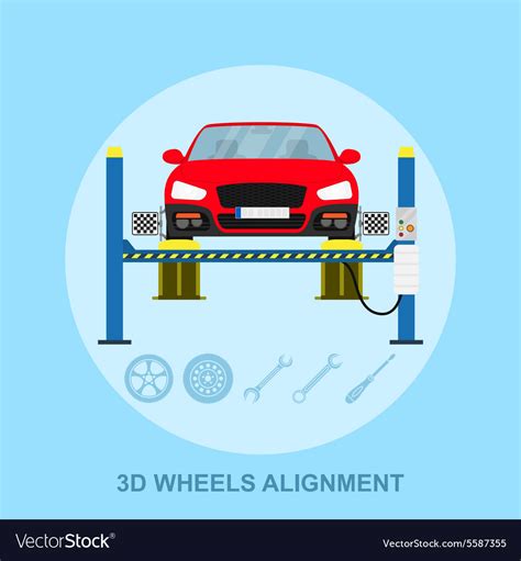 Wheel Alignment Garage Icon Royalty Free Vector Image Vrogue Co