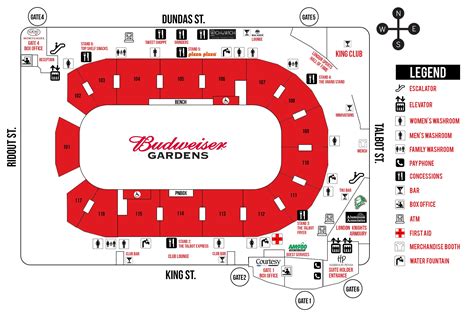 Concourse Map Budweiser Gardens