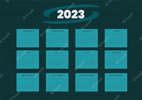 Premium Vector 2023 Calendar Illustration