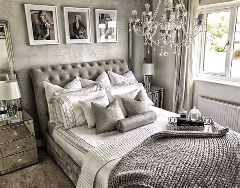 Glam Silver Home Interiors Grey Bedroom Design Silver Bedroom Decor