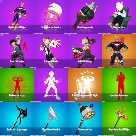 Fortnite X My Hero Academia Nuevas Skins De Midoriya Uraraka Bakugo