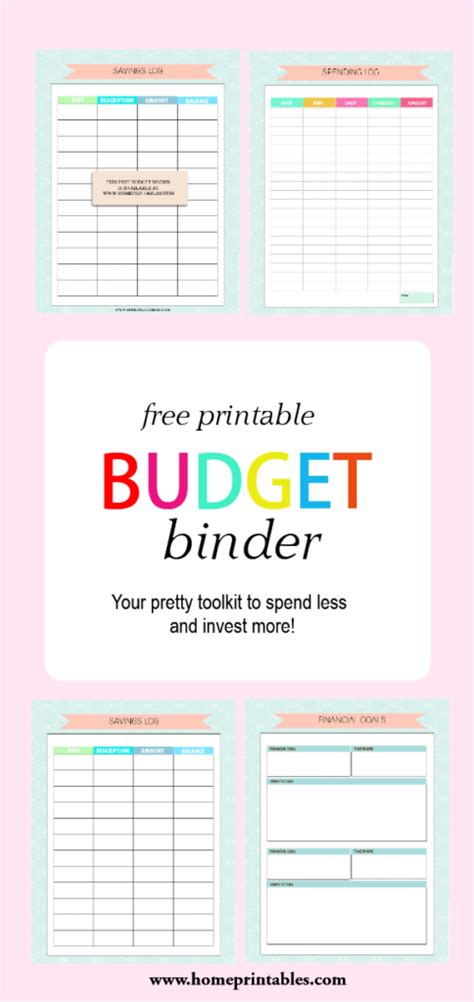 2017 Budget Binder Printable Pretty And Free Home Printables