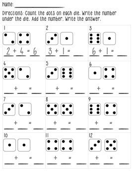 Timed test worksheets can get monotonous and boring. Dice Addition Game by Happy Little Kindergarten | TpT