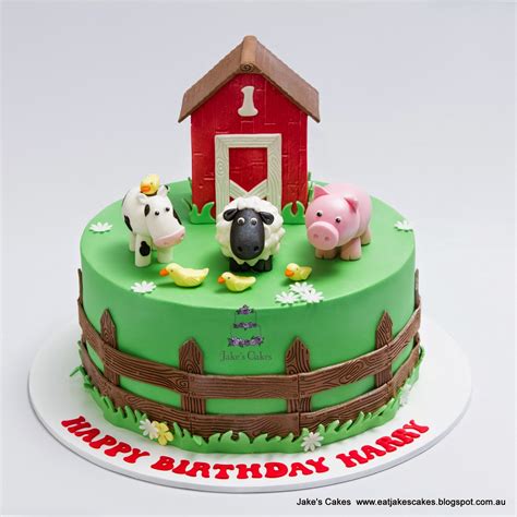 Jakes Cakes Farm First Birthday Cake