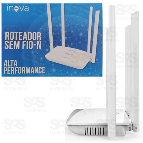Roteador Wireless Com Antenas Mbps Inova Rou