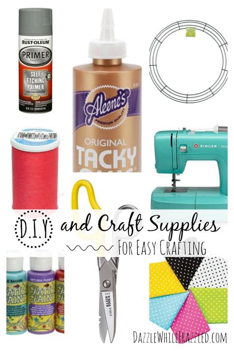 A Collection Of Diy And Craft Supplies For Easy And Thrifty Crafting