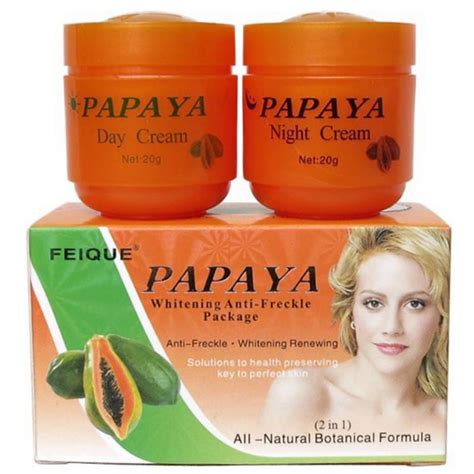 2pcs Papaya Whitening Cream Skin Care Anti Freckle Face Cream Kjøp