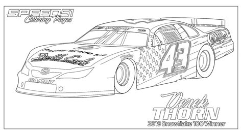 Dirt Late Model Coloring Pages