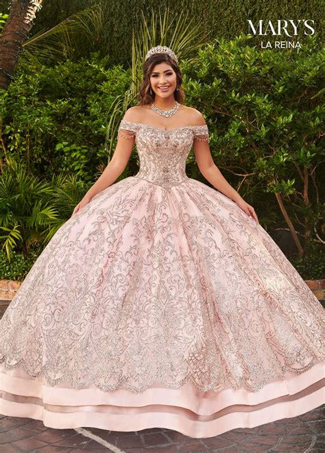 Off Shoulder Quinceanera Dress By Mary S Bridal Mq2127 Quinceanera Dresses Pink Quincenera