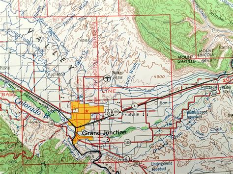 Antique Grand Junction Colorado 1965 Mapa Topográfico Del Etsy