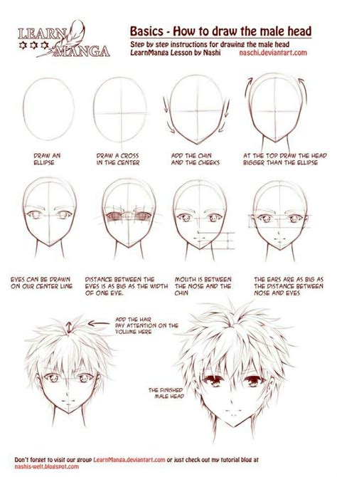How To Draw Anime Guy Drawing Anime Head Manga Drawing Tutorials
