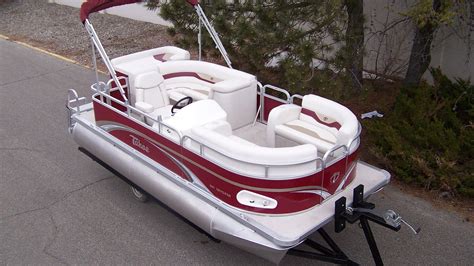 16 Ft Pontoon Boat With 25 Hp Four Stroke Mercury With Trailer 2013 For