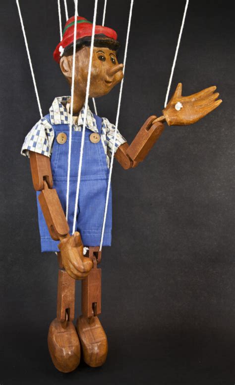 Italy Pinocchio Wooden Puppet Marionette String Controlled Three