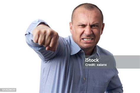 Angry Businessman Punching Stock Photo Download Image Now Anger