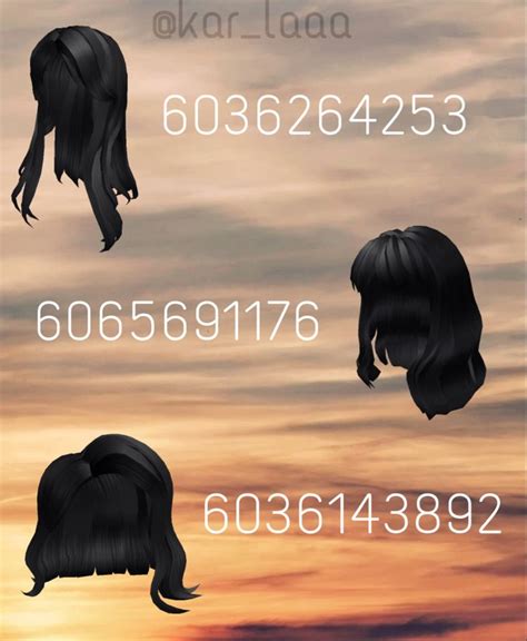 Bloxburg Hair Codes Black