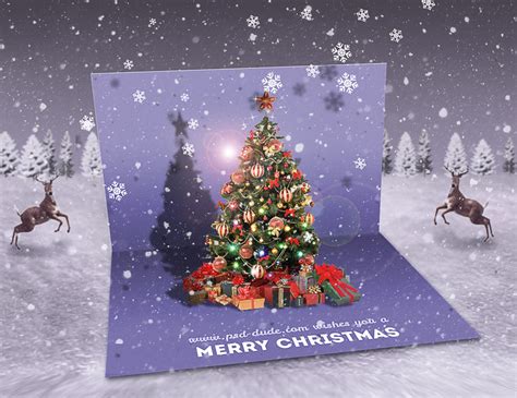 Create A Christmas Pop Up Greeting Card In Photoshop