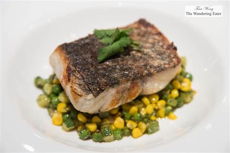 Grilled Sea Bass Chimichurri Succotash New York Steakhou Flickr