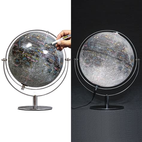 Mapsoft Classic Illuminated Moon Globe 24cm95 Inch Mci 24