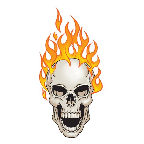 vinyl car stickers flaming skull large shop today get it tomorrow