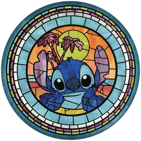 Disney Lilo And Stitch Stained Glass Sticker Hot Topic Disney Stained Glass Lilo And Stitch