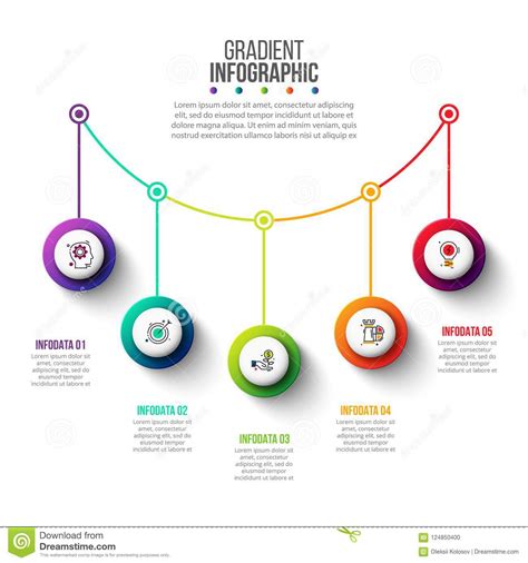Business Data Visualization Creative Concept For Infographic With 5