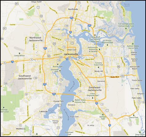 Printable Map Of Jacksonville Fl Area Zip Codes