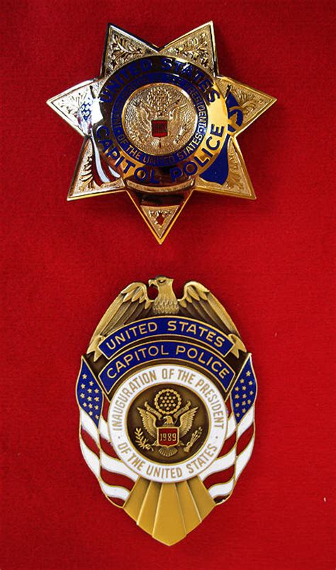 Capitol police will investigate these behaviors for disciplinary action, up to, and including, termination. US Secret Service Badges, US Capitol Police Badges