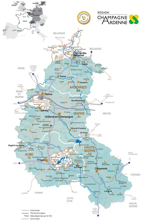 Champagne Ardenne Road Map