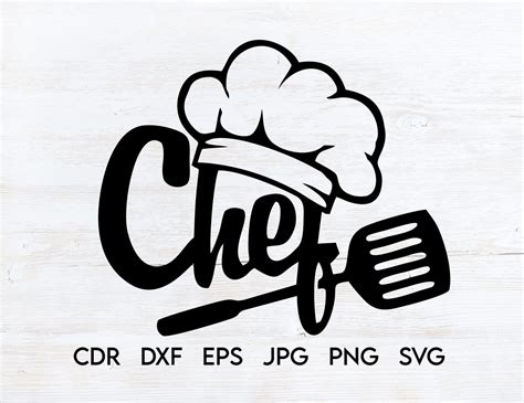 The Logo For Chef Dxf Epss Jpng Svg File Is Shown