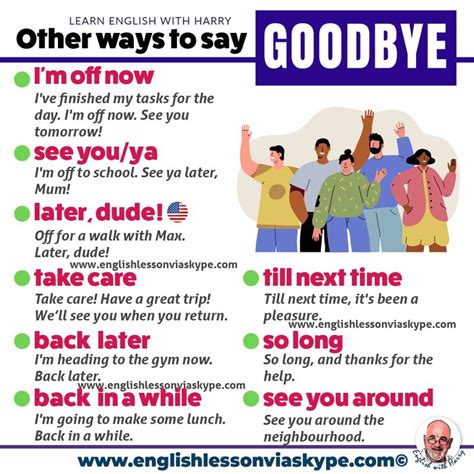 An English Poster With The Words Goodbye And Other Things To Say About