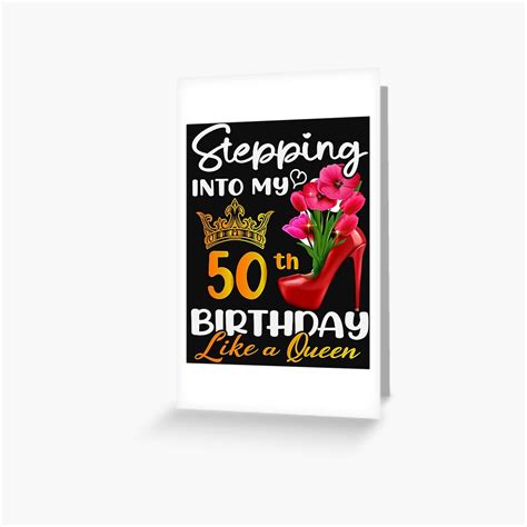 50th Birthday Floral 50 Years Old Women Girl Ts Stepping Into My
