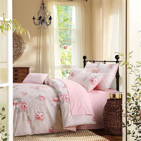 Amazon Com Brandream Luxurious Floral Bedding Duvet Cover Set Queen Size Farmhouse Chic Rose