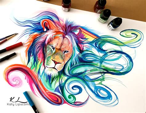 20 Beautiful And Colorful Animal Drawings And Paintings By Katy Lipscomb