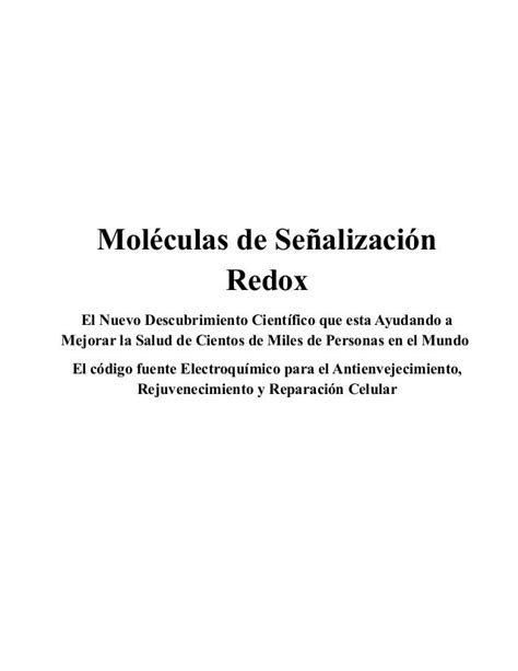 Moleculas De Señalizacion Redox