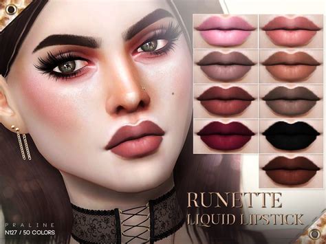 Liquid Lips In 50 Colors Found In Tsr Category Sims 4 Female Lipstick