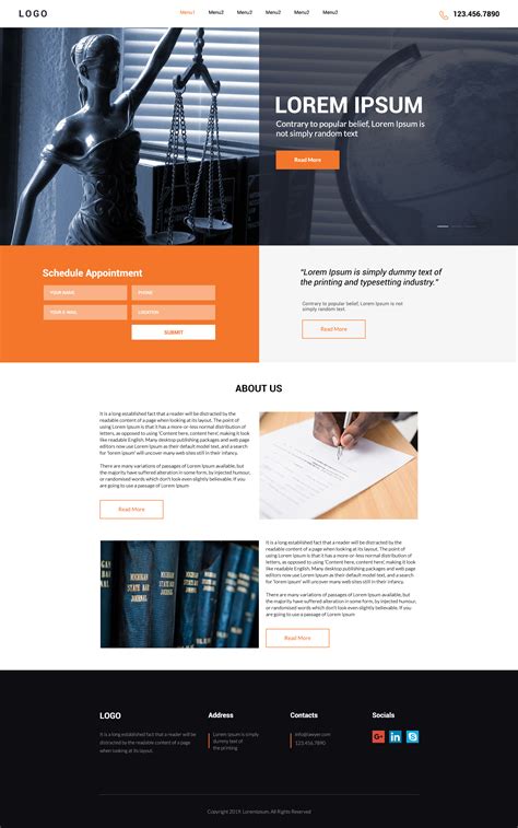 Psd Law Firm Website Template For Free